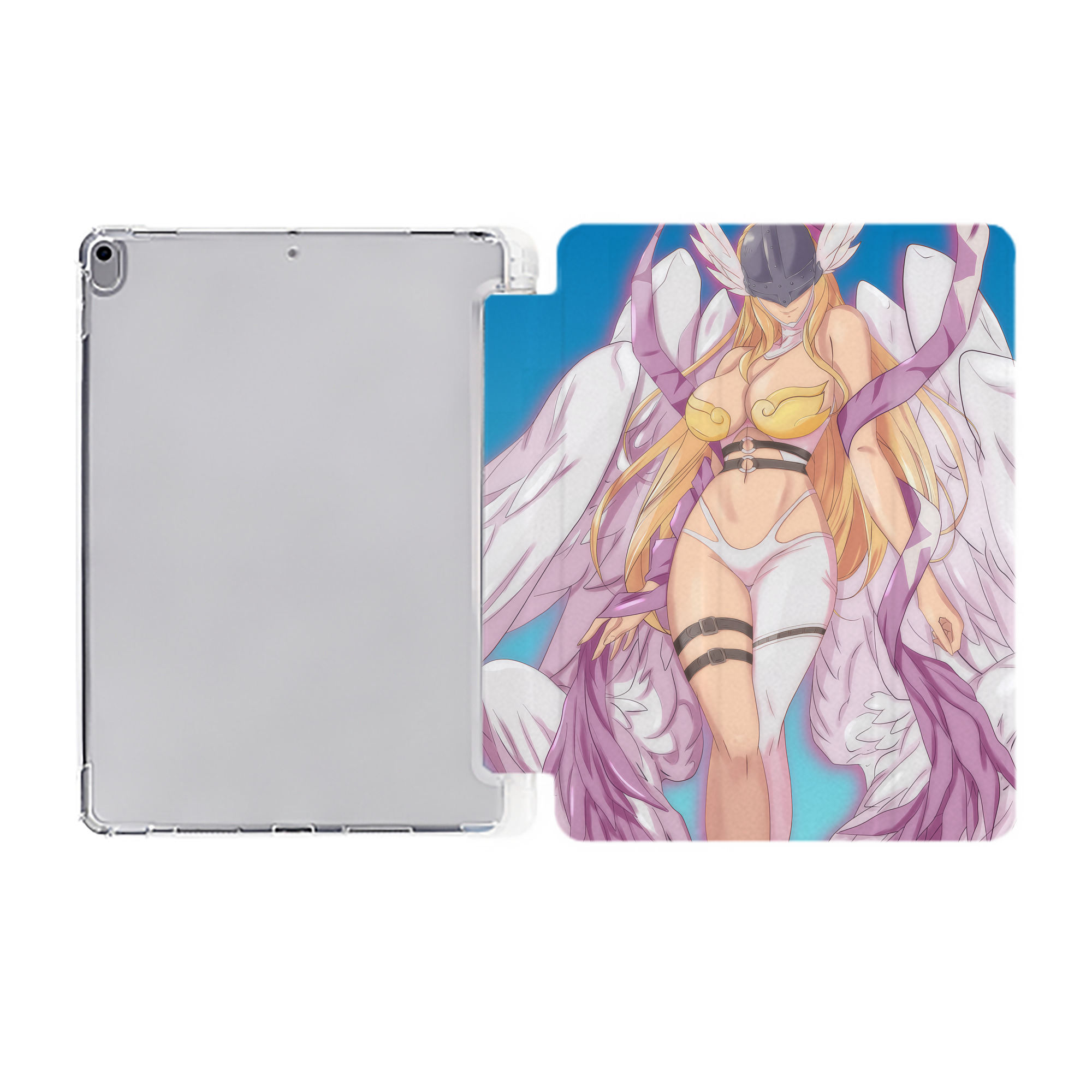 （画像用） Digimon デジタルモンスター/デジモン IPad ケース ペン収納付き 三つ折りスタンド PUレザー×シリコン 対応機種9.5/10.5/10.9インチ